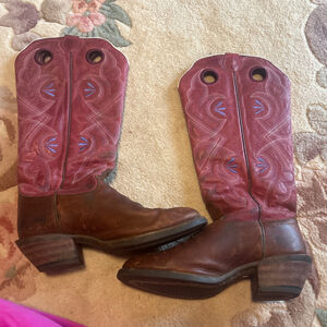 TONY LAMA 3R BUCKAROO KNEE HIGH COWGIRL BOOTS size 8.5